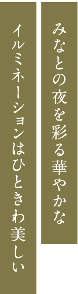 みなとの夜を彩る華やかなイルミネーションはひときわ美しい