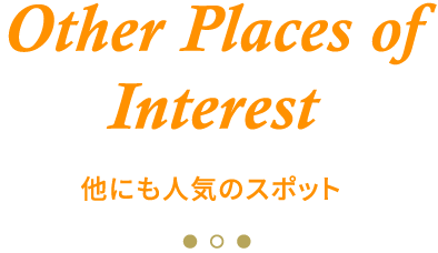Other Places of Interest 他にも人気のスポット