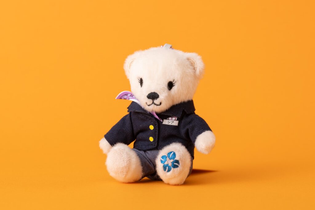 オリジナルマスコットベア「シア」ぬいぐるみ小 ボールチェーン付を8