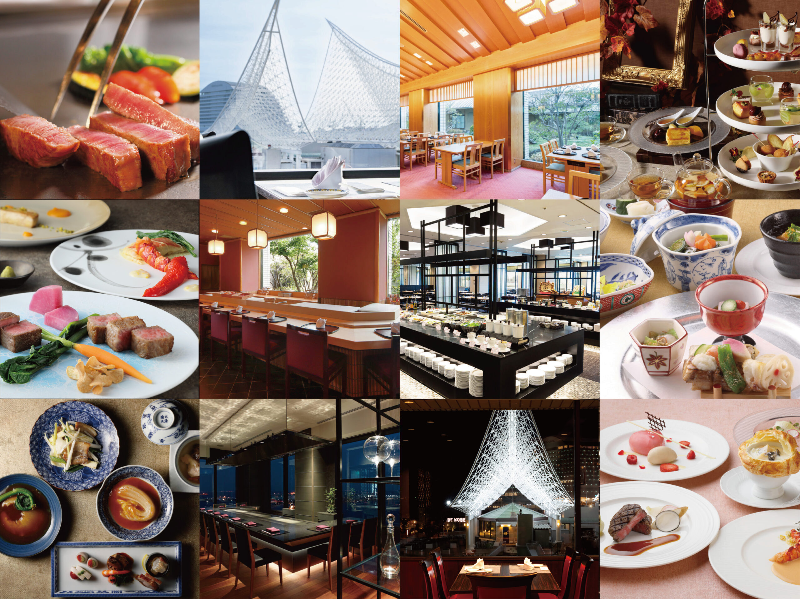 チャペルコンサートの各レストラン