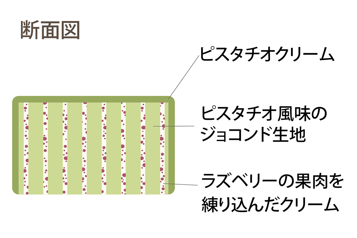 ケーキの断面図